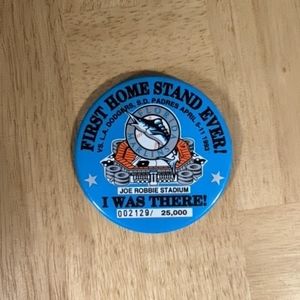 Florida Marlins Joe Robbie Button